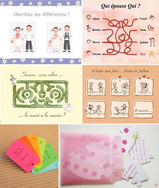 idees_faire_part_mariage_jeu_7 familles_labyrinthe_difference_puzzle