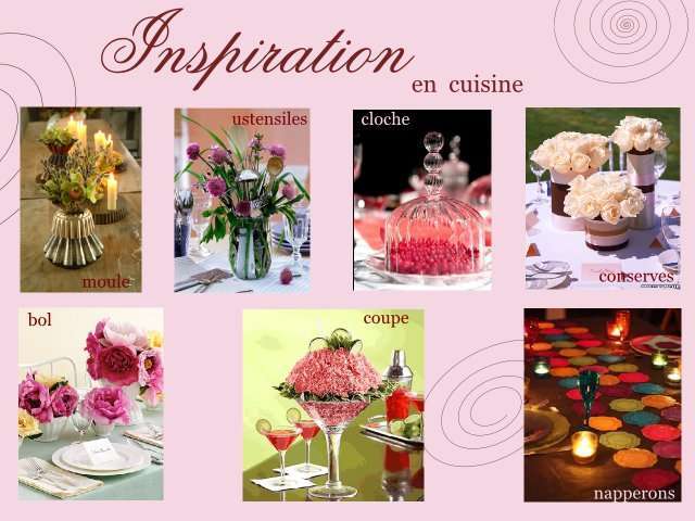 mariage gourmandise decoration table ustensile cuisine