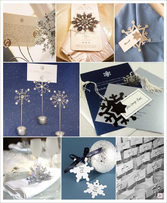 mariage hiver marque place flocon