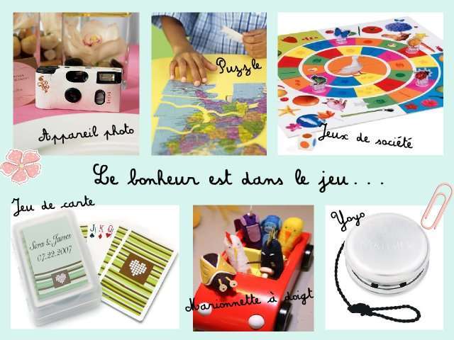 table des enfants mariage jeux