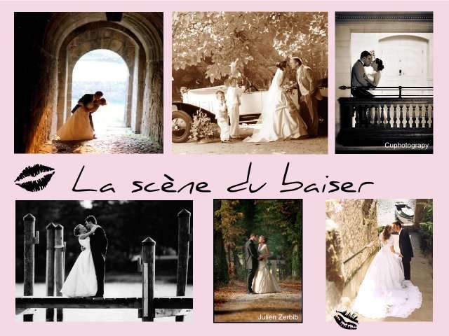 idées photo de mariage couple original baiser