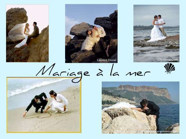 idées photo de mariage couple à la mer rocher plage