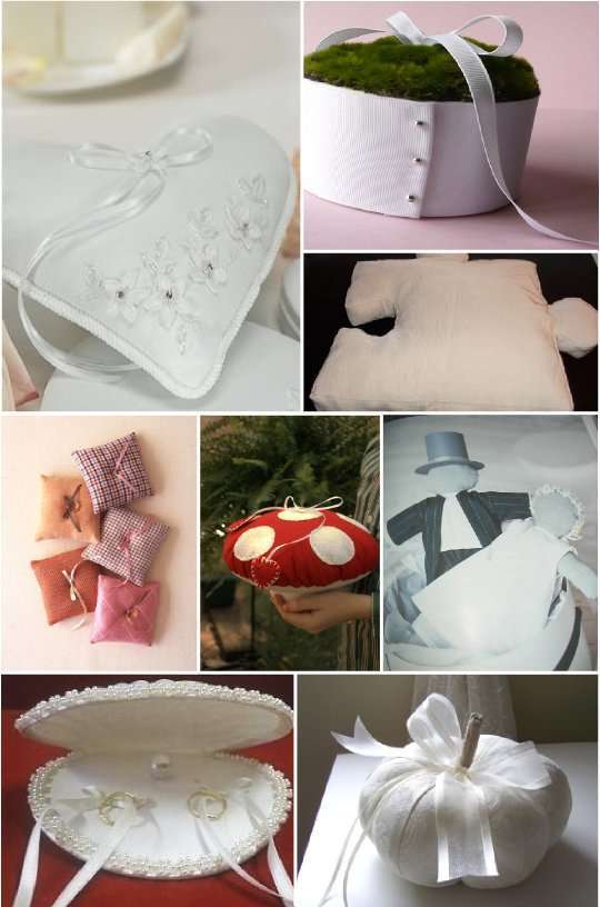 coussin alliances mariage forme coquillage citrouille