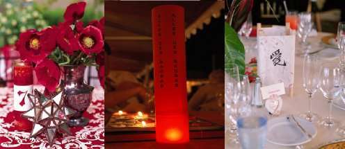 Noms de table mariage loisirs créatifs bricolage faire soi même présentation photophore porte-nom bougue lampion asiatique chinois