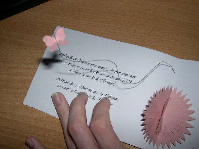 réalisation faire part invitation mariage thème papillons nature champêtre réalisation faire part mariage thème papillons bricolage faire soi même fil de fer