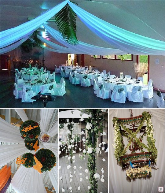 decoration_salle_mariage_plafond_lustre_vegetal