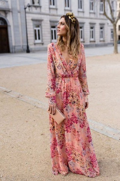 robe invitée mariage hippie chic