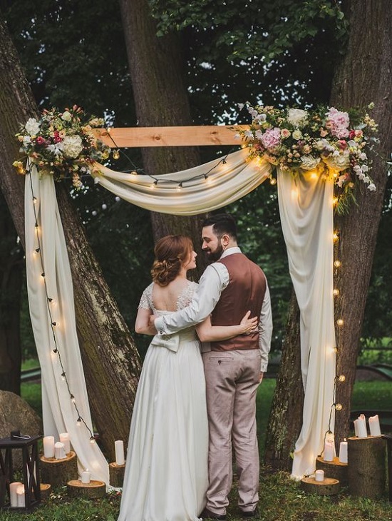 arche de mariage guirlande lumineuse