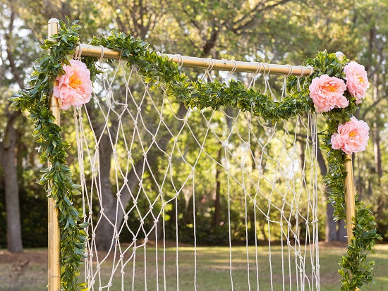 arche de mariage boheme chic tenture macrame