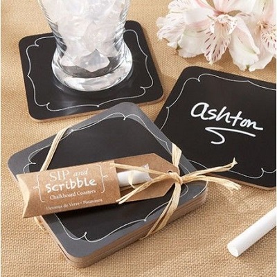 dessous verre ardoise cadeaux invités mariage