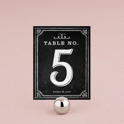 numéro de table mariage ardoise