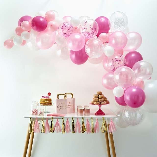 arche de ballons decoration mariage candy bar rose