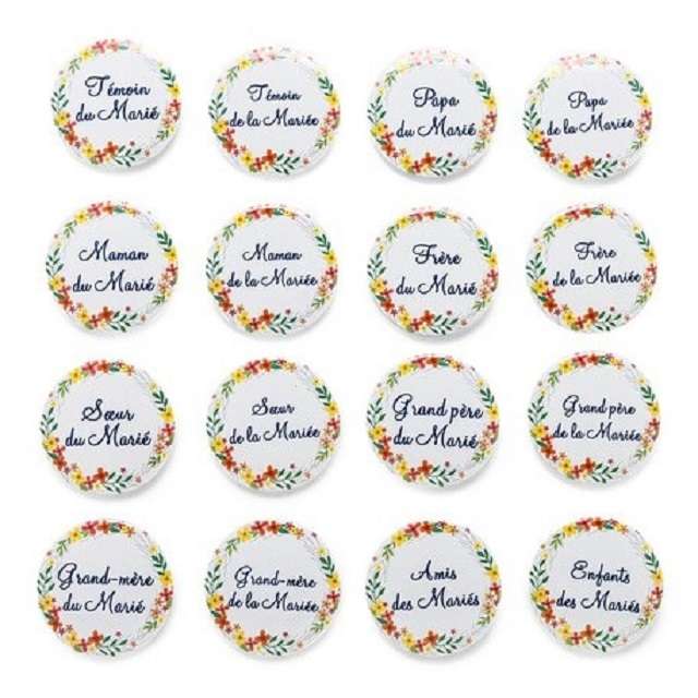 badge mariage invités témoins 