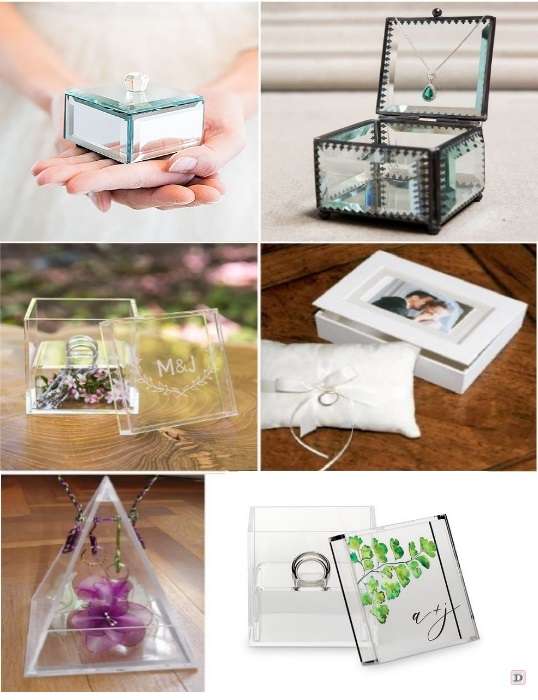 porte alliance mariage écrin en verre boite plexiglas grave