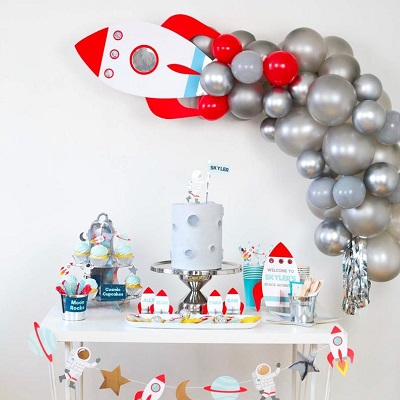 Acheter Ballon d'astronaute debout, fusée spatiale en forme de fusée, fête  d'anniversaire