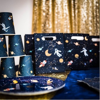 theme anniversaire astronaute vaisselle jetable