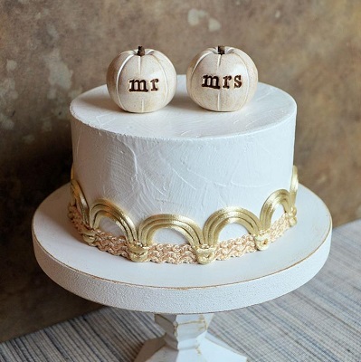 cake topper mariage automne citrouille