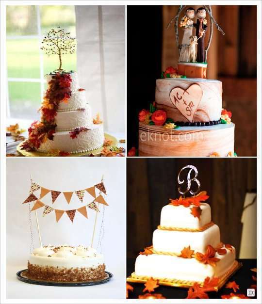 decoration mariage automne figurine gateau banderole monogramme mini arbre