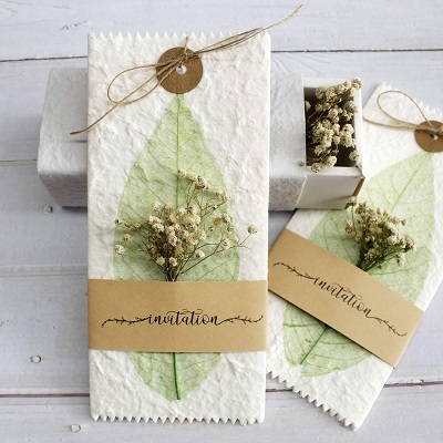 faire part feuille squelette mariage automne