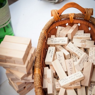 livre d'or mariage jeu de jenga en bois