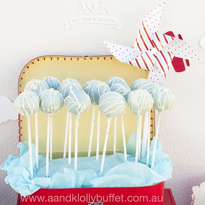 cake pop candy bar anniversaire avion