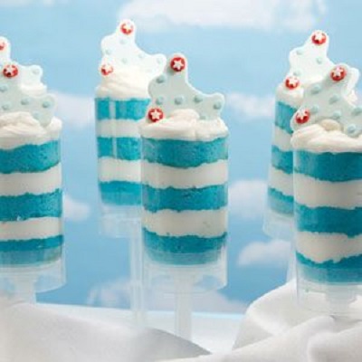 push pop bleu et blanc candy bar avion