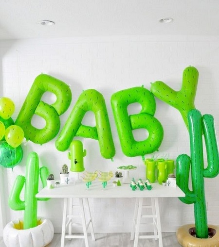 decoration baby shower cactus desert