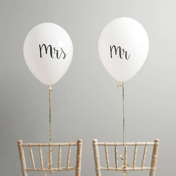 decoration chaise mariage ballons