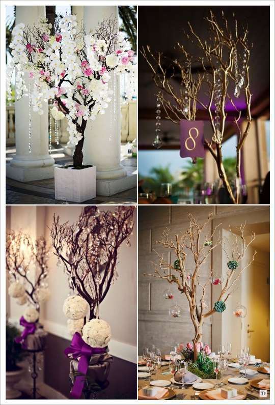 deco branche pour le centre de table