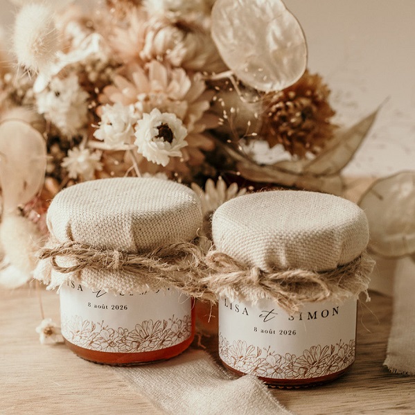 pot de confiture mariage