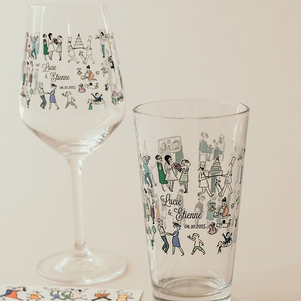 verre à vin gravé personnalisé