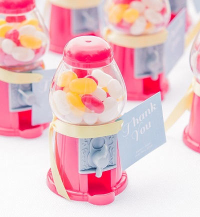 mini distributeur boule de gum cadeau invité pour un anniversaire