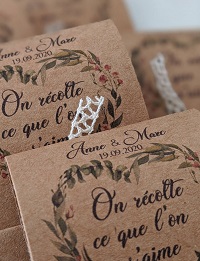 sachet semences cadeau invites