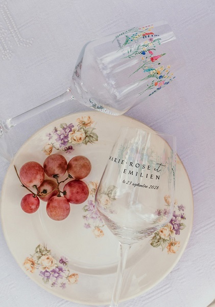 idée cadeau mariage verre gravé