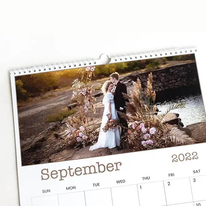 calendrier photo mariage comme cadeau de noel