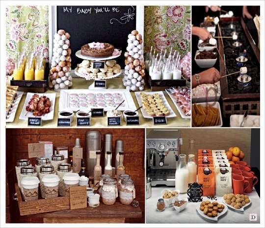 candy bar brunch petit dejeuner chocolat cafe chamallow