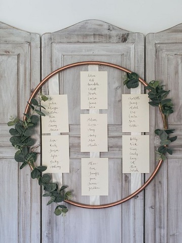cerceau metallique plan de table mariage