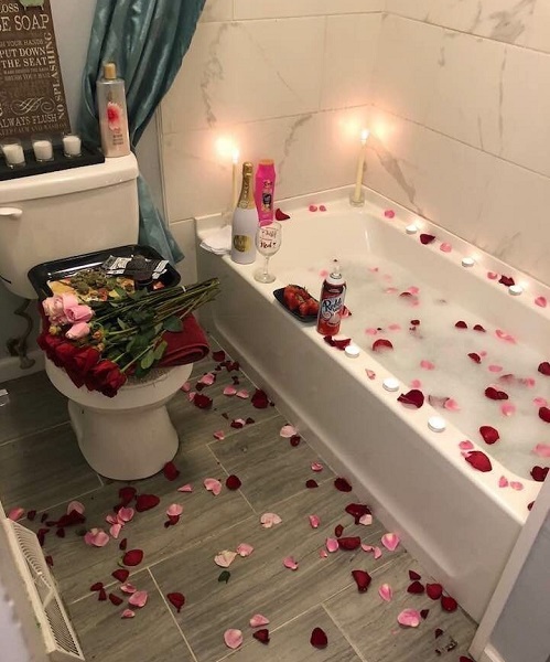 decoration sallede bain romantique
