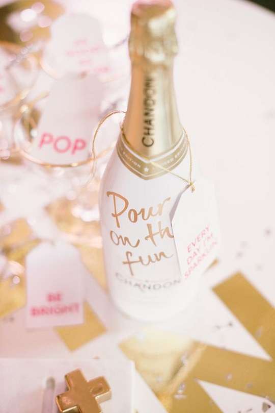 cadeau invites mini bouteille champagne nouvel an