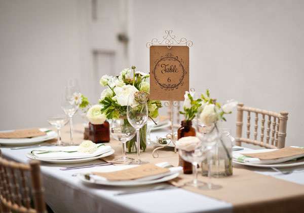 decoration table mariage champetre toile de jute