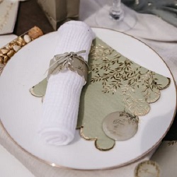 serviette de table vert sauge