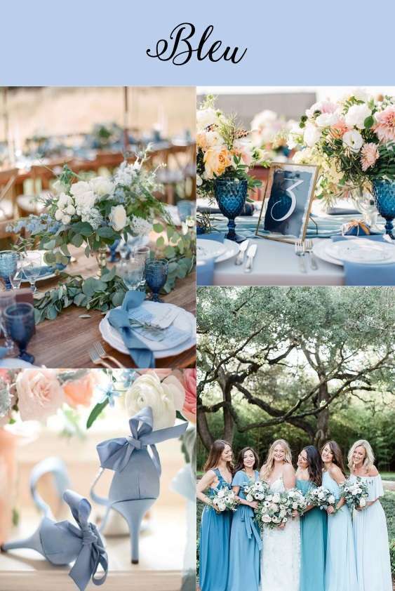 couleur mariage 2020 bleu deco mariage