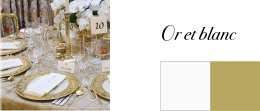 couleurs mariage blanc or