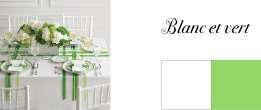 couleurs mariage blanc vert