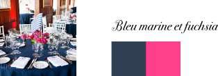 couleurs mariage bleu marine fuchsia