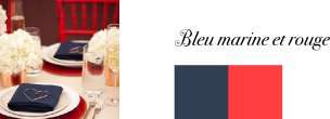 couleurs mariage bleu marine rouge