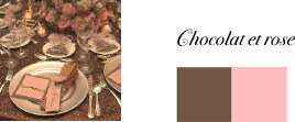 couleurs mariage chocolat rose