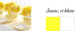 couleurs mariage jaune et blanc