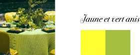 couleurs mariage vert jaune