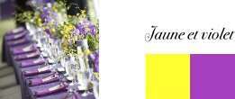 couleurs mariage jaune violet